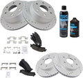 Front & Rear Ceramic Brake Pad and Rotor Kit for 02 Cadillac 99-07