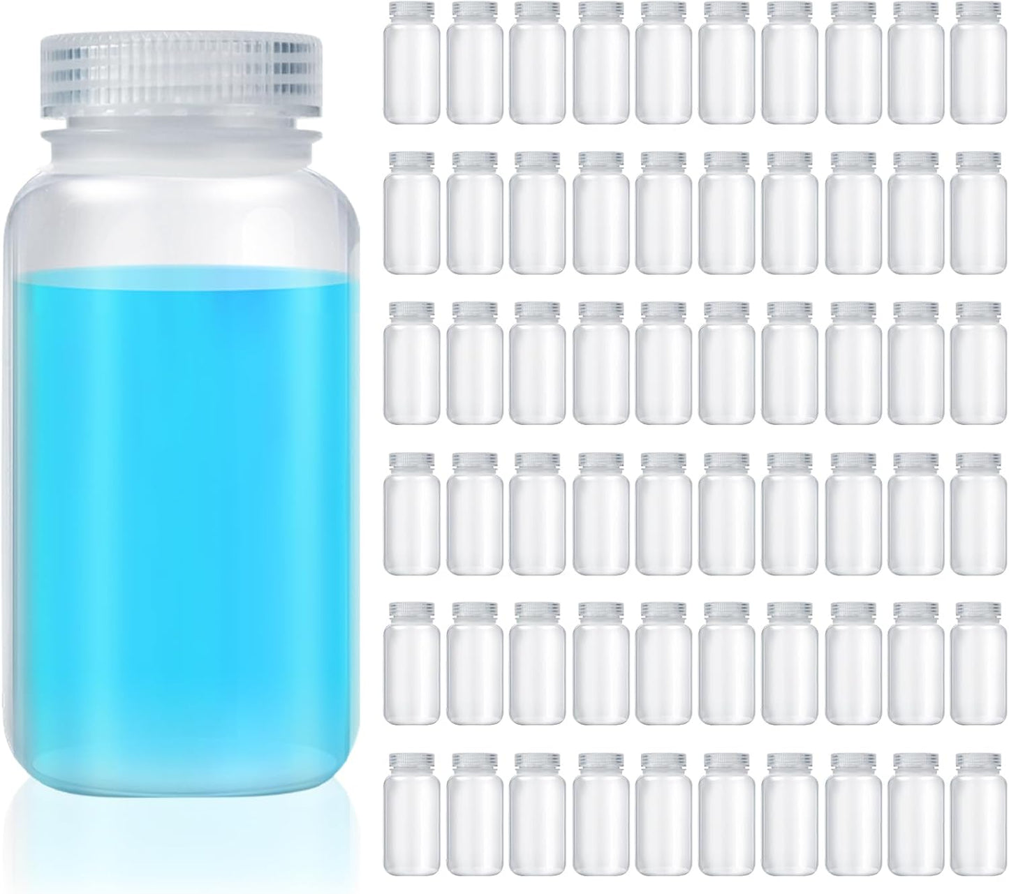 60 Pcs 4 oz Pill Bottle Sample Containers for Lab and Home Use