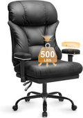 Ergonomic Big & Tall Office Chair - 500lbs Capacity, Tilt Lock, Adjustable Armrests