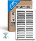 Fits 12x24 Duct Opening Steel Return Air Grille - Quiet Efficient Fit