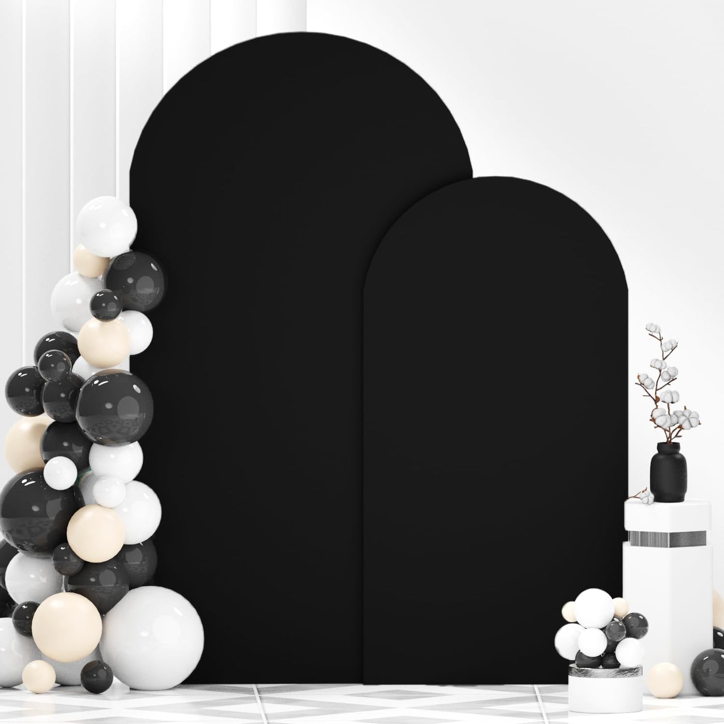 Wedding Arch Backdrop Cover Set of 2 for Elegant Events