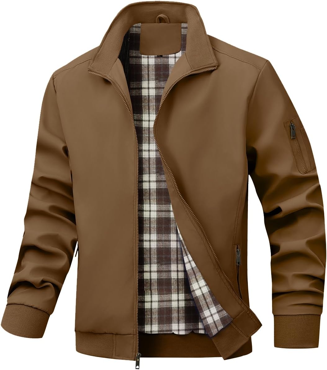Men's Bomber Jacket Lightweight Casual Windbreaker for All Occasions