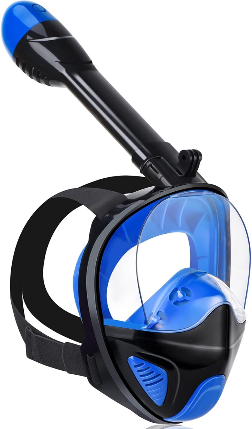 AnSun Full Face Snorkel Mask - Safety Breathing & Panoramic View