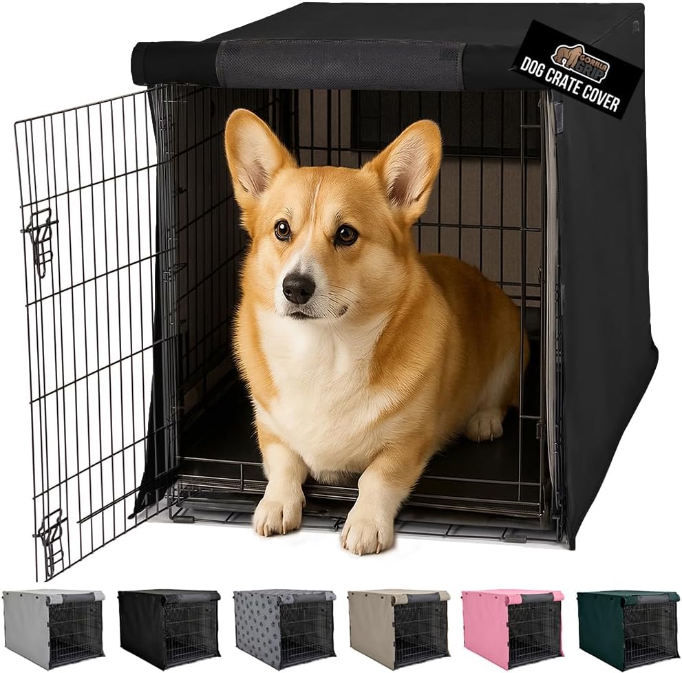 GORILLA GRIP Dog Crate Covers for 30 in Wire Kennels and Crates