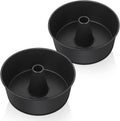 E-far Angel Food Cake Pan Set of 2, 10-Inch Non-stick Bakeware