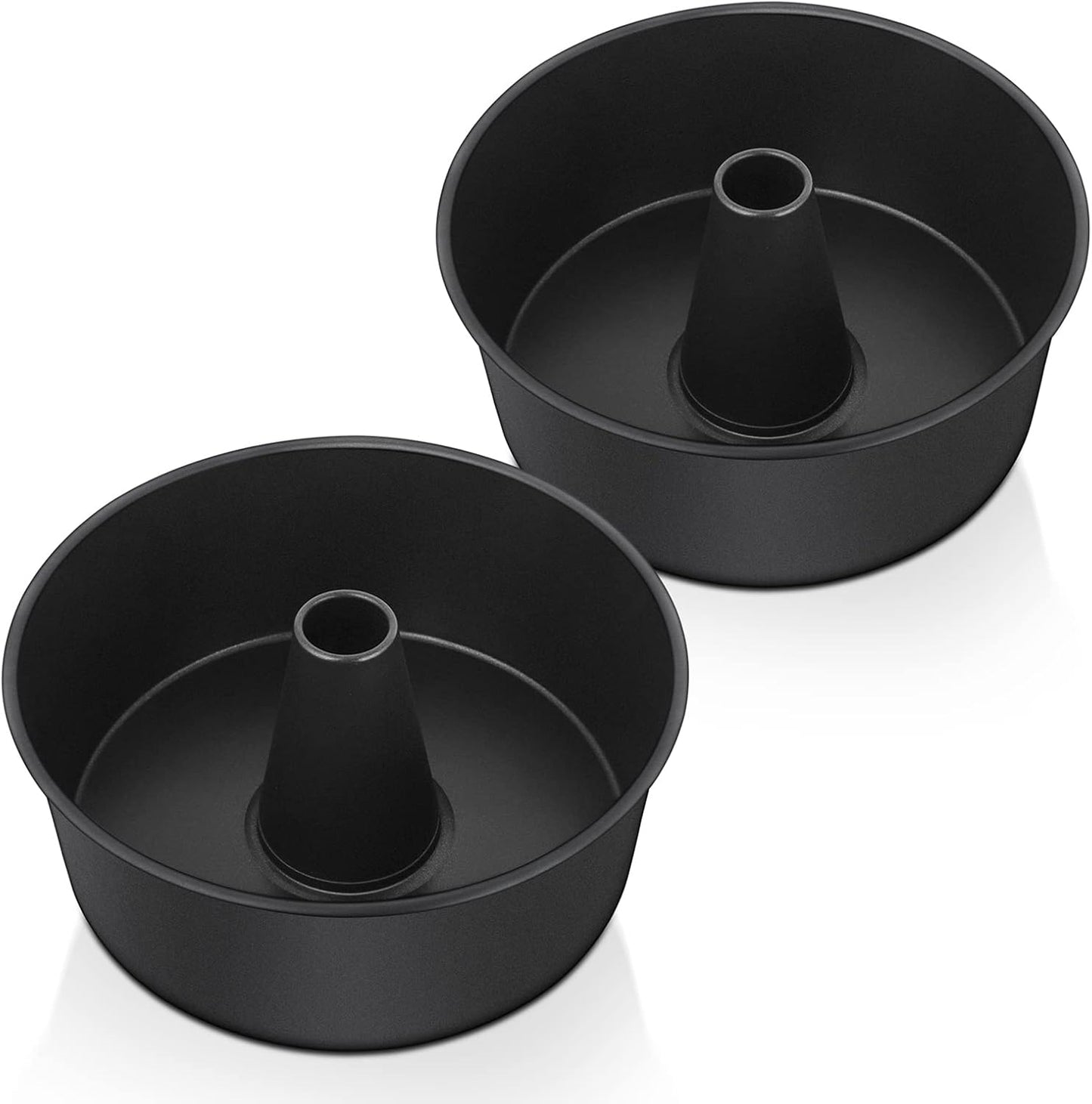 E-far Angel Food Cake Pan Set of 2, 10-Inch Non-stick Bakeware