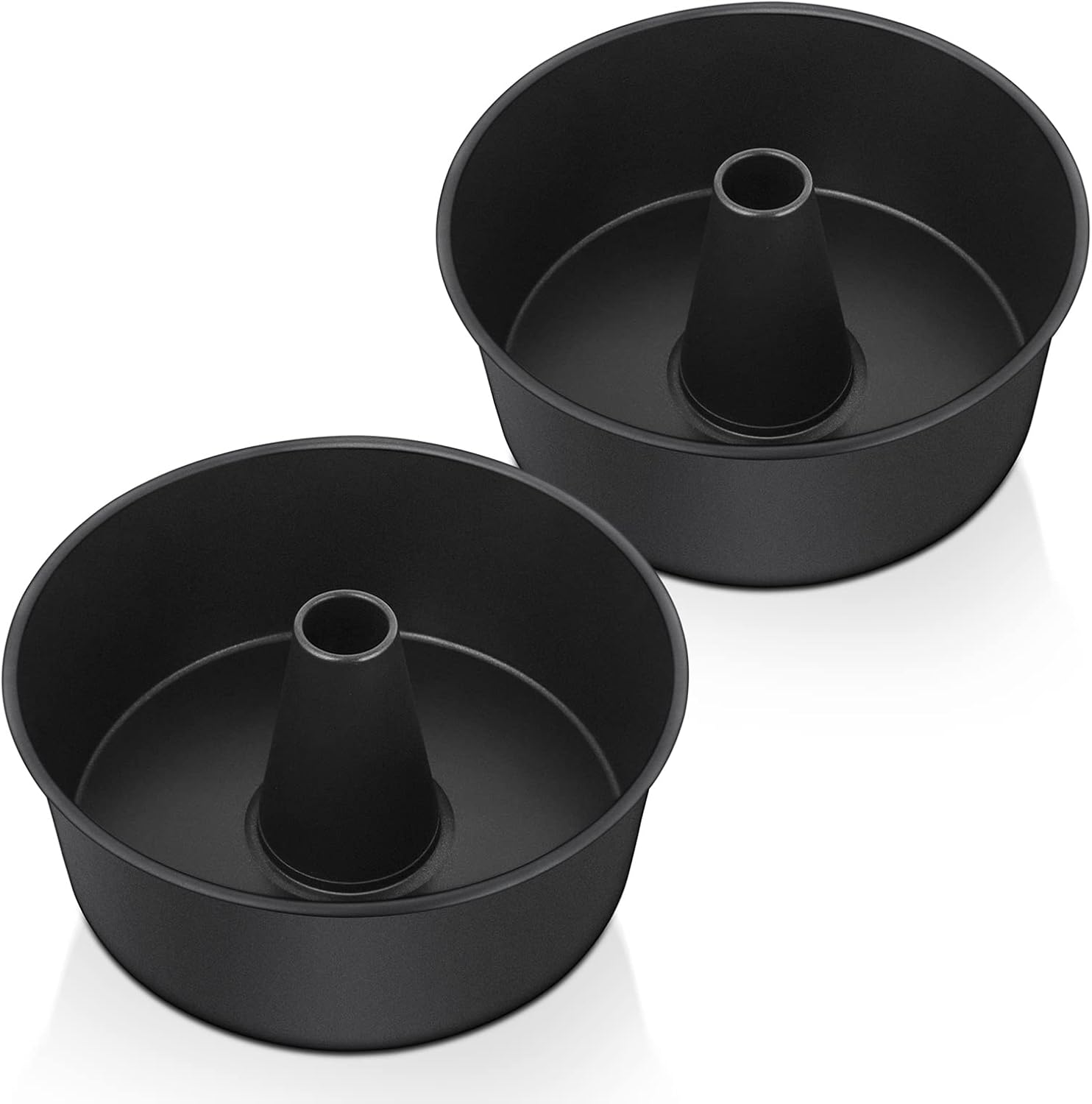E-far Angel Food Cake Pan Set of 2, 10-Inch Non-stick Bakeware