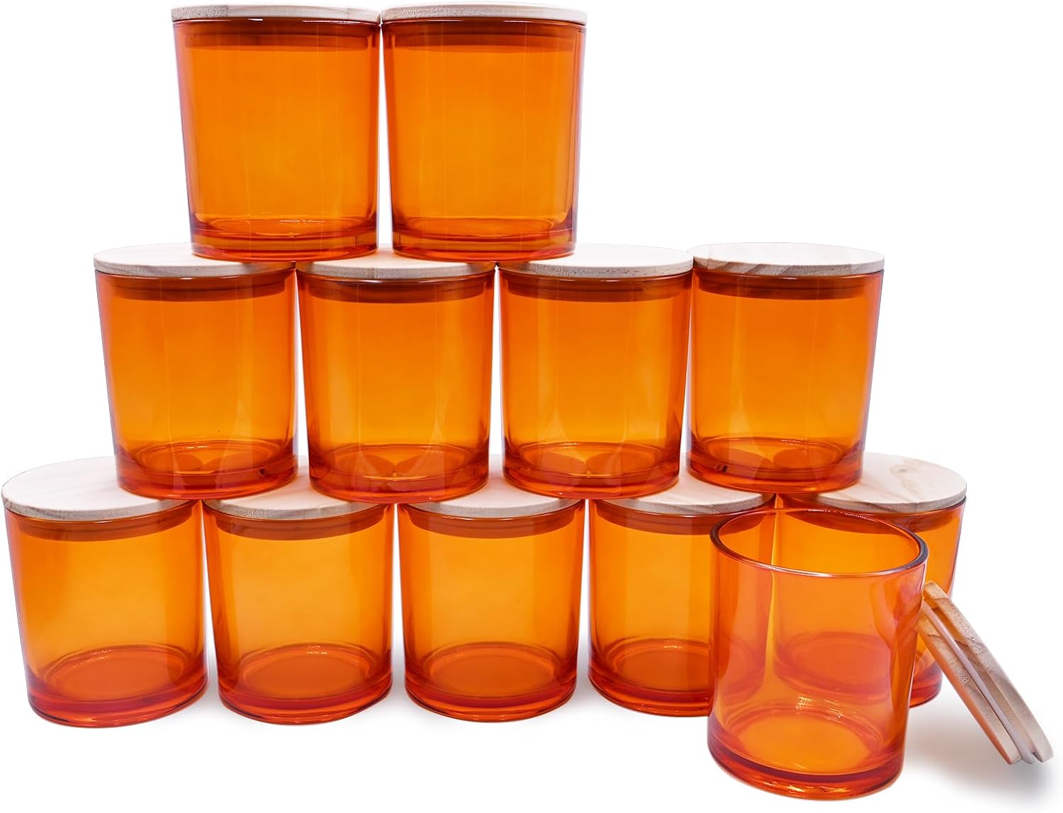 14 OZ Thick Candle Jars for Making Candles - 12 Pcs Set