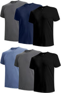 Men's Bamboo-Blend Moisture-Wicking Crewneck Undershirts - 3 or 6 Pack