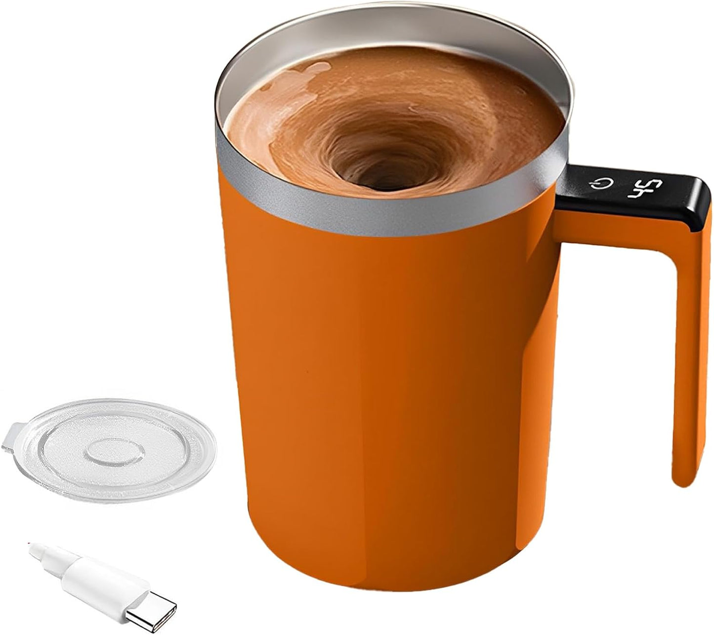 Rechargeable Self-Stirring Coffee Mug: Hot Drinks Made Effortless!
