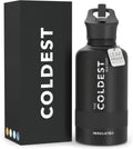 Coldest Insulated Water Bottle with Straw Lid - 64 oz Steel
