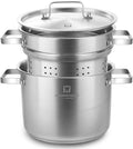 Premium Stainless Steel Asparagus Steamer Pot 5.5 Quart - Versatile