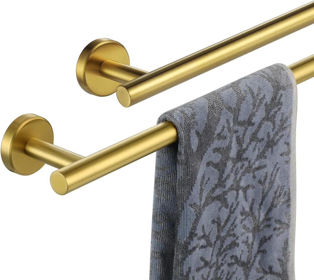 JQK Bath Towel Bar 27 Inch Brushed Gold Towel Rack for Bathroom