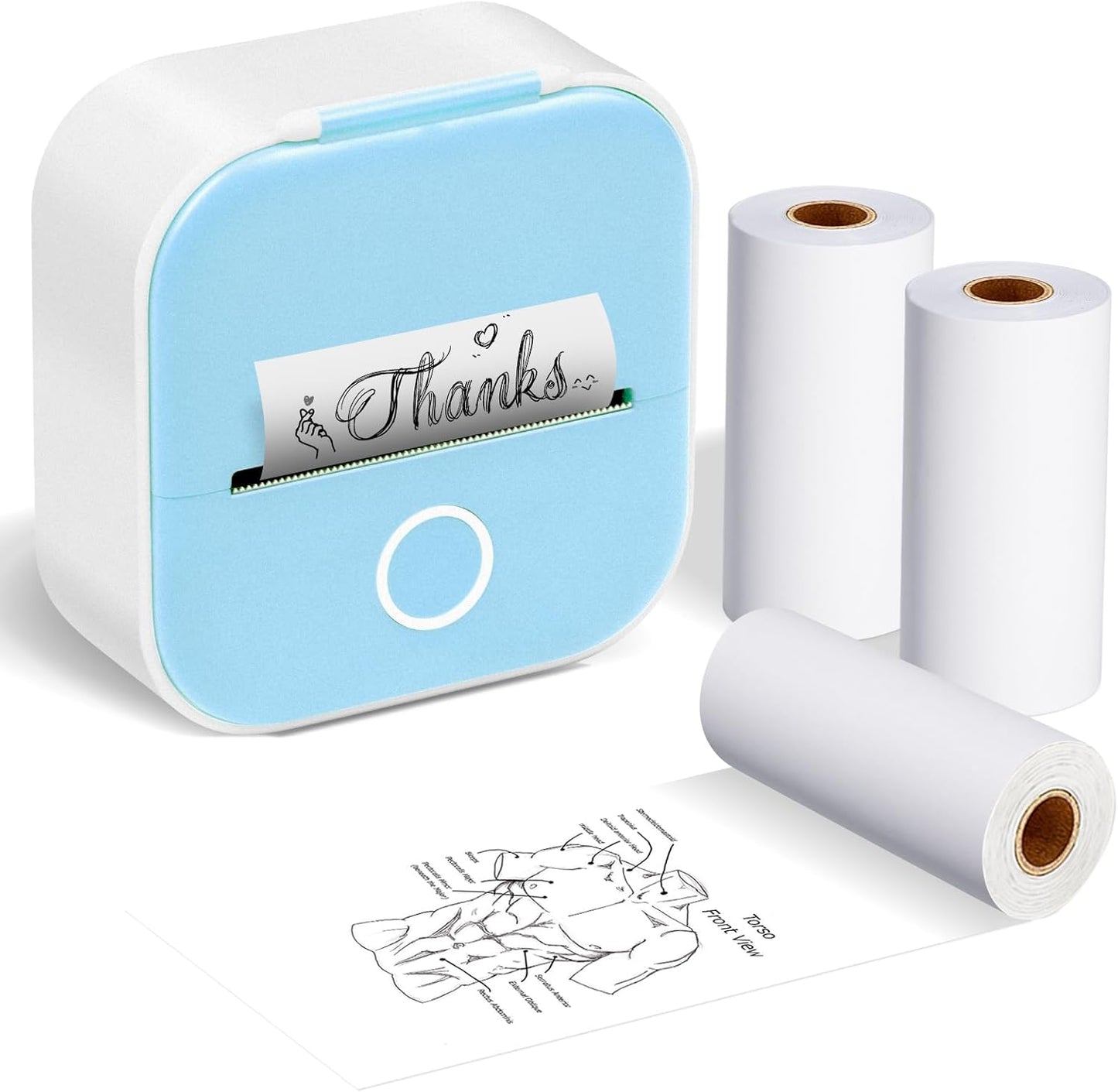 Inkless Mini Sticker Printer - Portable Thermal Print