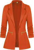 Women's Long Sleeve Open Front Blazer Cardigan - Stretch Knit Fit