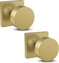 Dummy Door Knob Satin Brass - Reversible Heavy Duty Dummy Knobs (2