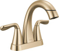 Delta Arvo Centerset Brushed Gold Bathroom Faucet with Sprayer