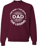 Wild Bobby Dad Man Myth Legend Funny Dad Crewneck Sweatshirt