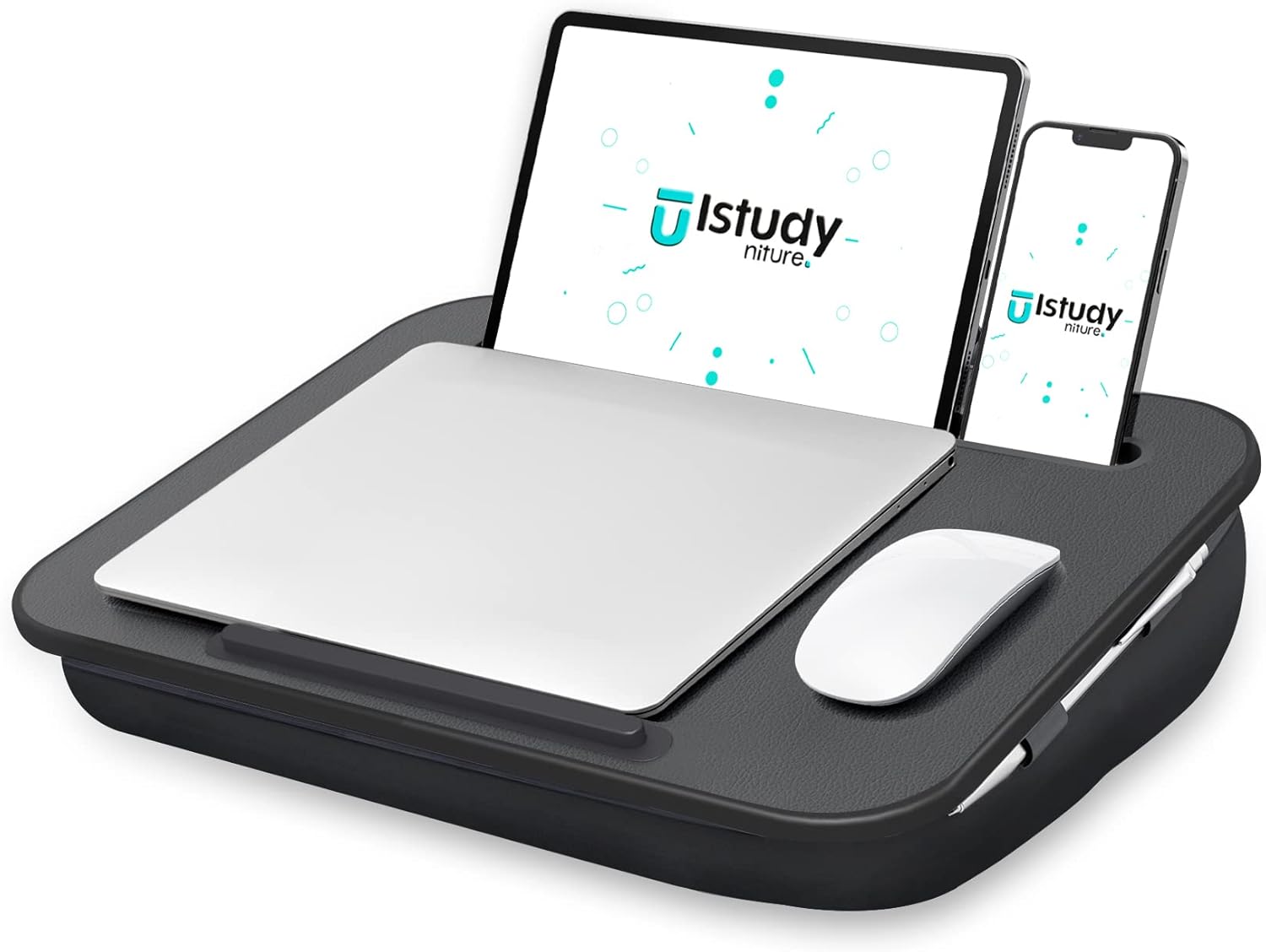 Istudyniture Portable Laptop Desk with Ergonomic Cushion Design