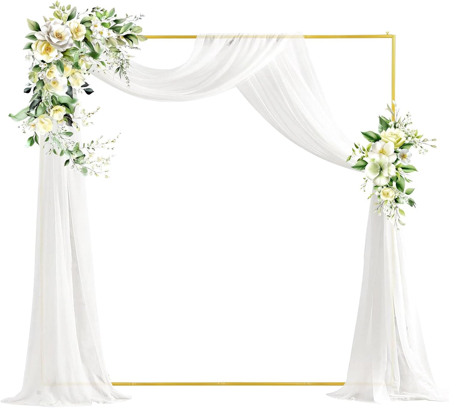 6.6 FT Square Wedding Arch Stand for Stunning Backdrop Decor