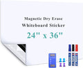 White Board Adhesive Contact Paper 24in x 36in - Stick on Magnetic Dry