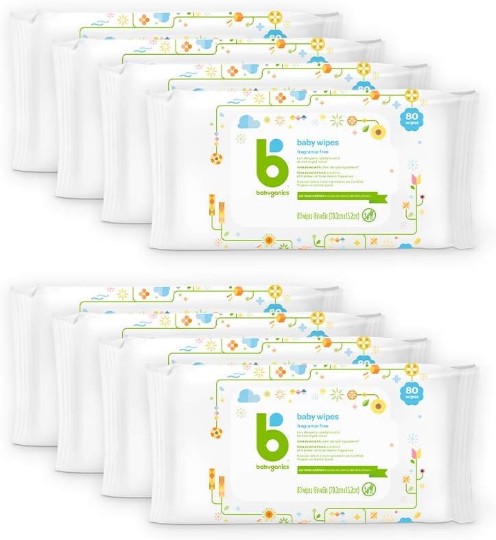 Plant-Derived Baby Wipes, 640 Count, Non-Allergenic