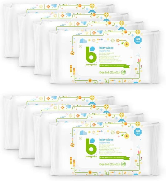 Plant-Derived Baby Wipes, 640 Count, Non-Allergenic