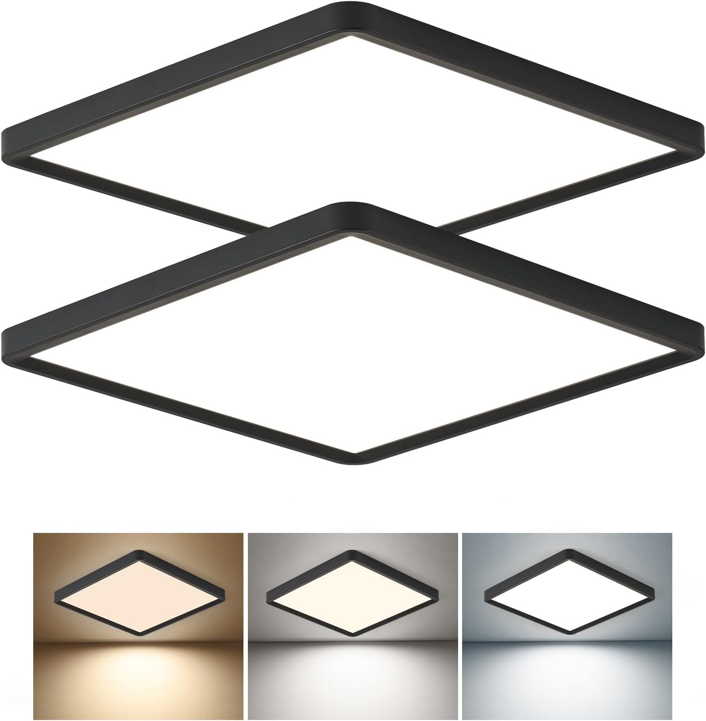 12 Inch Square LED Flush Mount Ceiling Light for Any Room