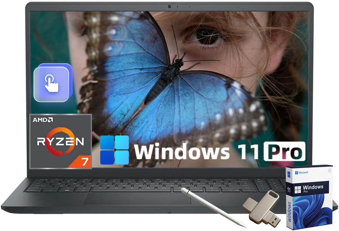 Dell Inspiron 15 Touchscreen Laptop with AMD Ryzen 7 Power