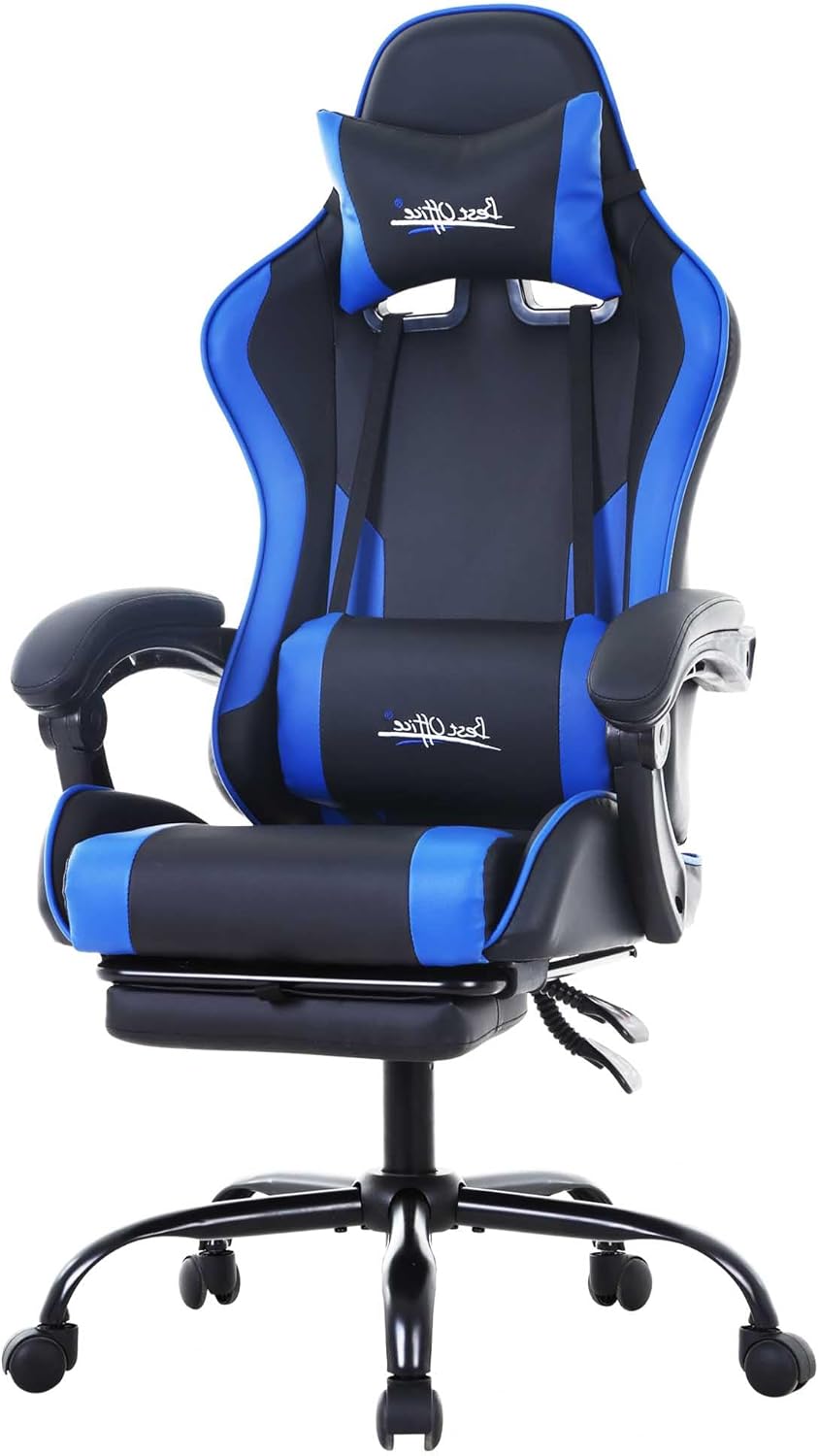 Adjustable Gaming Chair with Footrest - Ergo Support