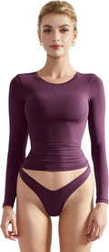 SUUKSESS Women Double Lined Fitted Long Sleeve Crop Top - Soft Jewelry