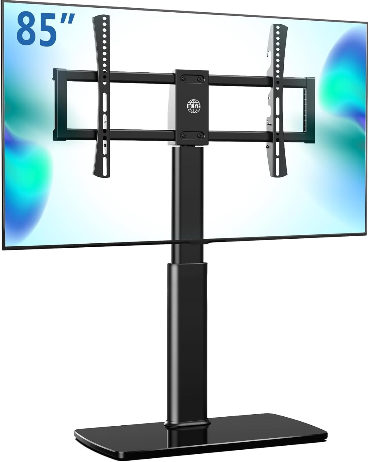 Swivel Tall 85 TV Stand: Height Adjustable, 132lbs Capacity