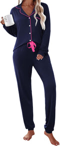 Women's Ekouaer Modal Cotton Pajama Set - Soft Long Sleeve Sleepwear