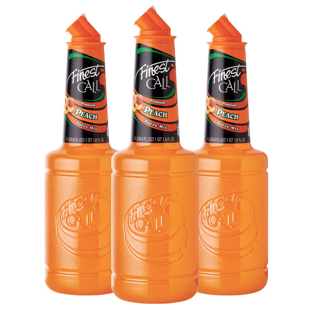 Finest Call Premium Peach Fruit Puree Mix, 3-Pack for Bartenders