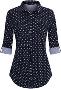Womens Soft Knitted Stretchy Button Down Shirt - Slim Fit