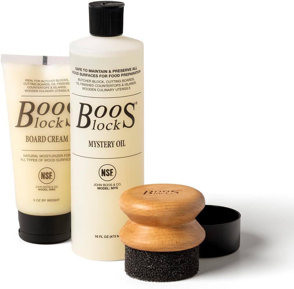 John Boos 3-Piece Care Set for Butcher Blocks and Cutting Boards