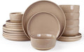 Milkyway Stoneware Dinnerware Set 18 Pieces Cinnamon Brown - Family