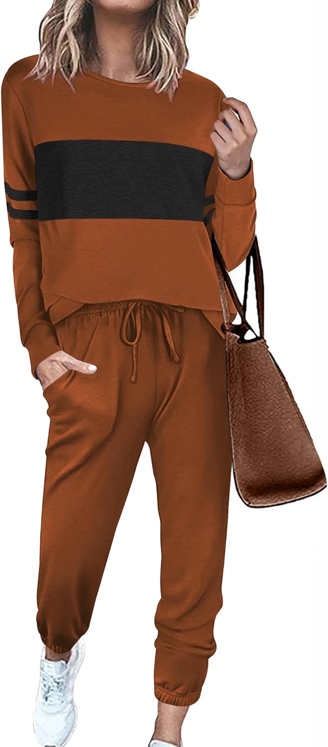 Ekouaer Womens Pajamas Set Long Sleeve Sweatsuits for Comfort