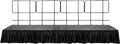 8ftx8ft Portable Stage Platform with Rails & Skirt - Fast Setup