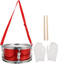 Kid Hand Drum Set for Children - Bright Red Wooden Snare Drum