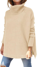LILLUSORY Women's Turtleneck Oversized Sweater - Cozy (Style R7QM)