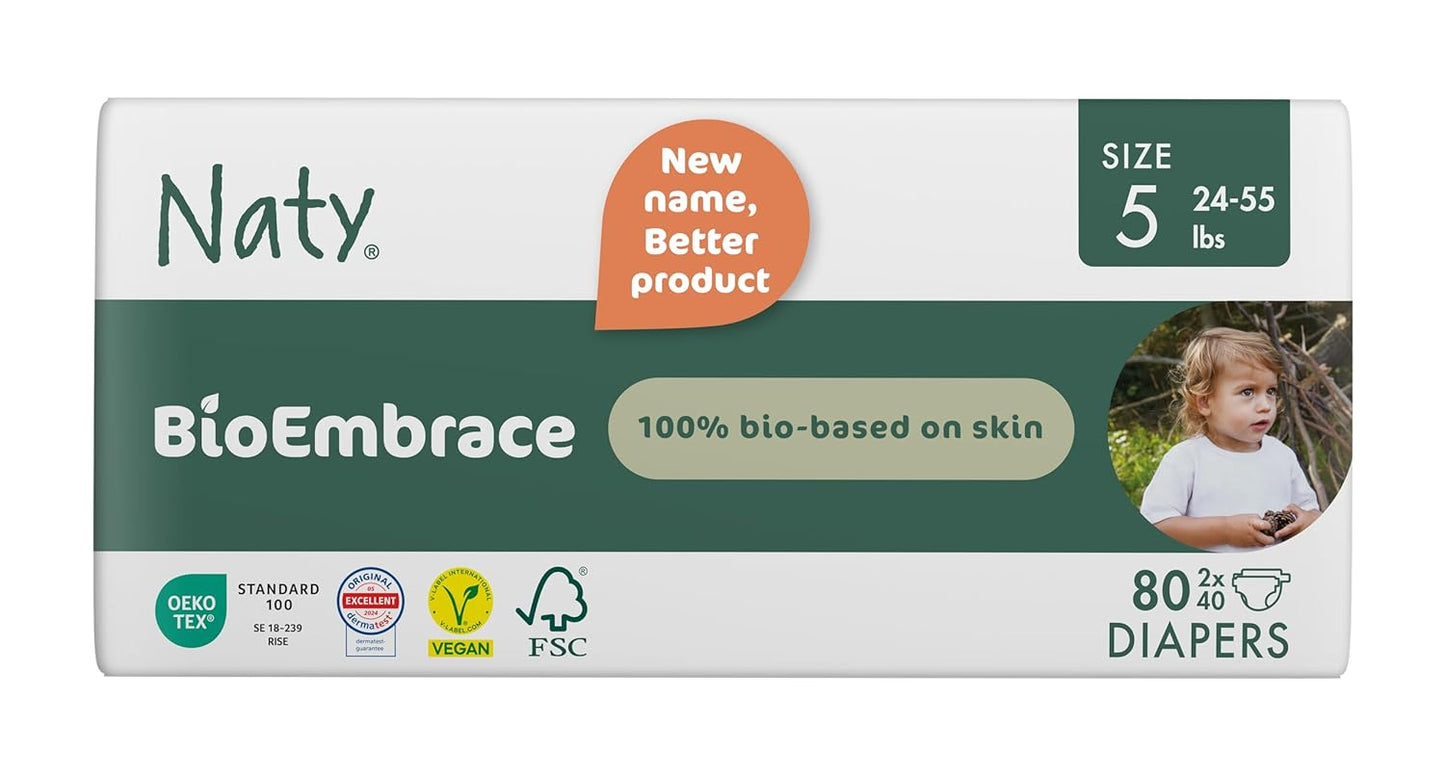Naty BioEmbrace Baby Diapers Size 5 for Ultimate Comfort