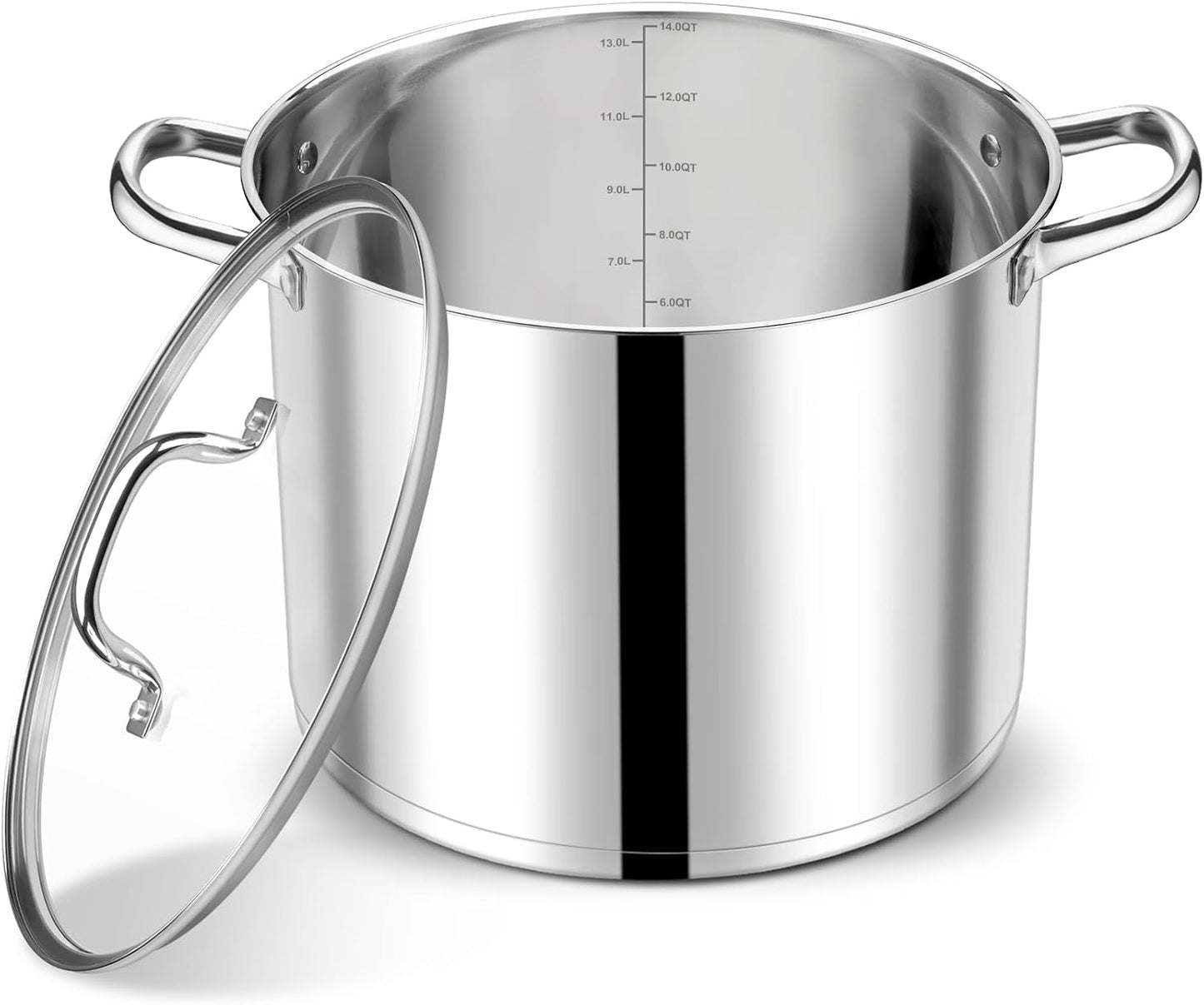 P&P CHEF 14 QT Stock Pot with Lid for Large Cooking Needs