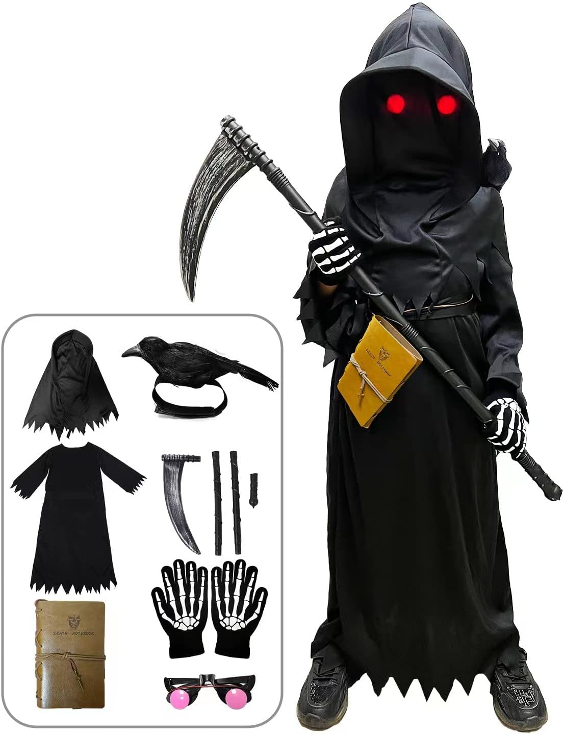 Grim Reaper Costume for Boys - Scary Ghost Halloween Outfit