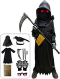 longpo Halloween Costumes for Boys Grim Reaper Costume Kids Set