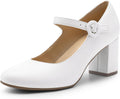 Womens Mary Jane Shoes Chunky Heel 2.76 in - Classic Office Pumps