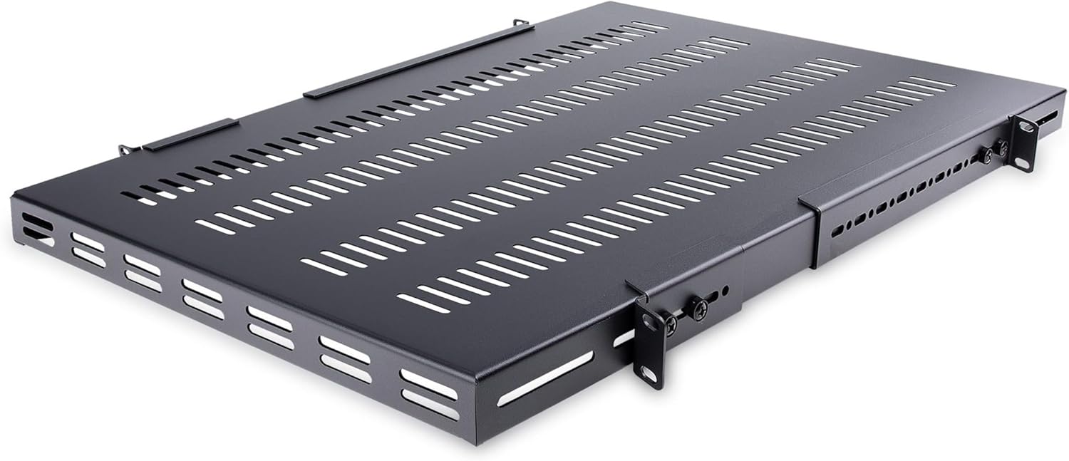 Adjustable Vented Server Rack Mount Shelf for 19in Racks