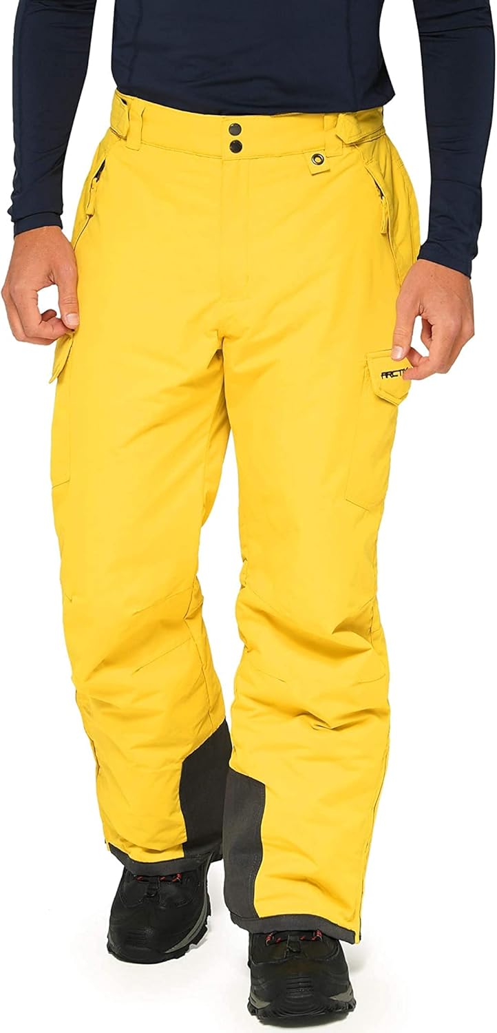 ARCTIX Men's Snowsports Cargo Pants - Bamboo Yellow, Medium - Stay Dry & Stylish!