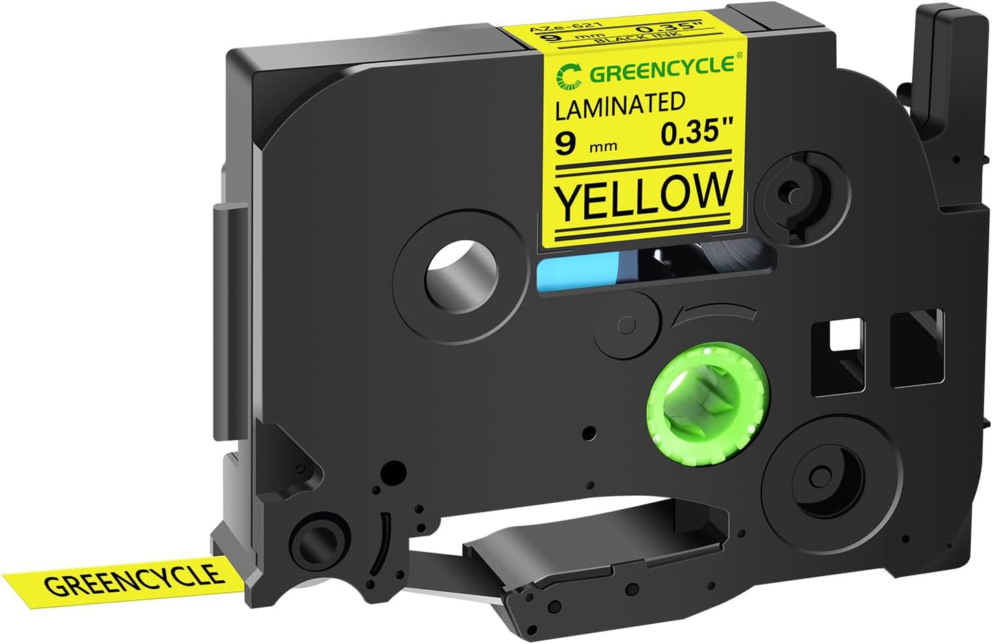 GREENCYCLE Compatible TZe-621 Black on Yellow Label Tape 50 Pack