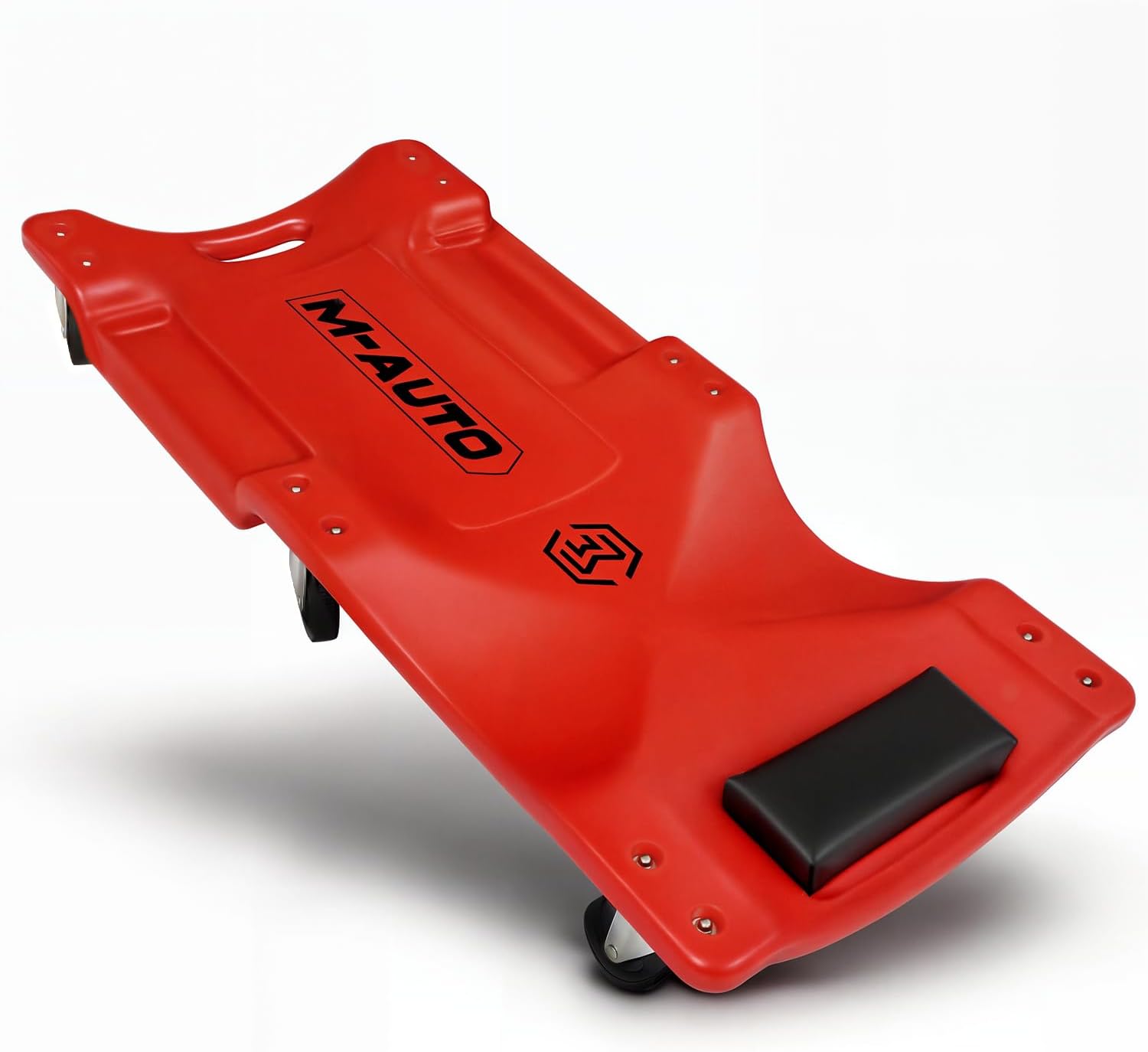 M-AUTO Plastic Rolling Garage Creeper with Padded Headrest